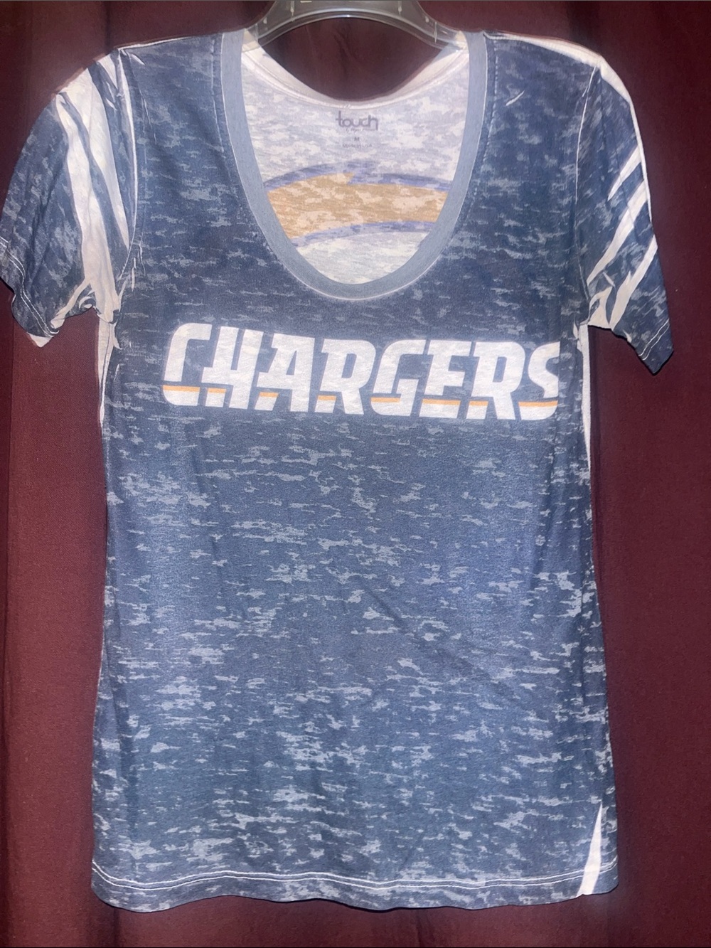 Touch by Alyssa Milano Navy and White Chargers Graphic Tee